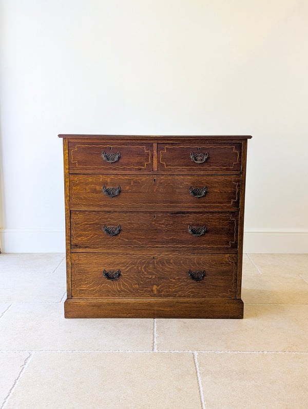 Antique Edwardian Oak Chest of Drawers c.1910