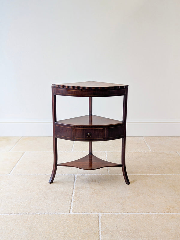 Antique Georgian Mahogany Corner Stand c.1810