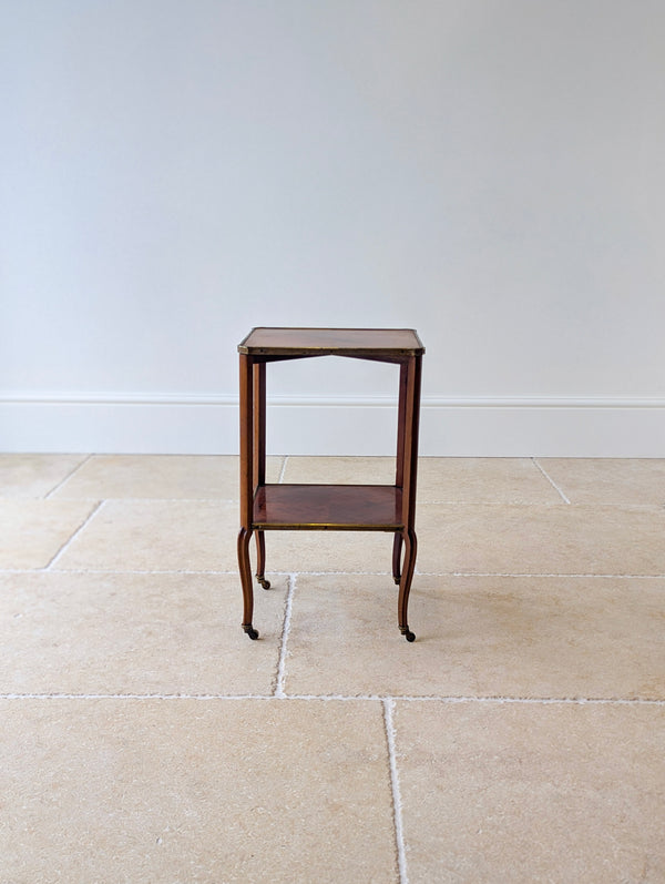 Antique Victorian Mahogany Two-Tier Occasional Table by W. Turner Lord & Co c.1880