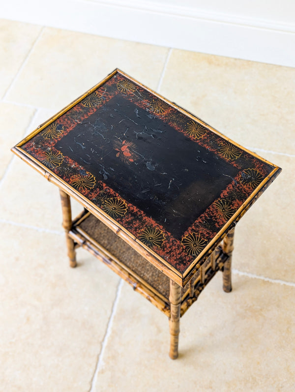 Antique Victorian Bamboo Occasional Table c.1890