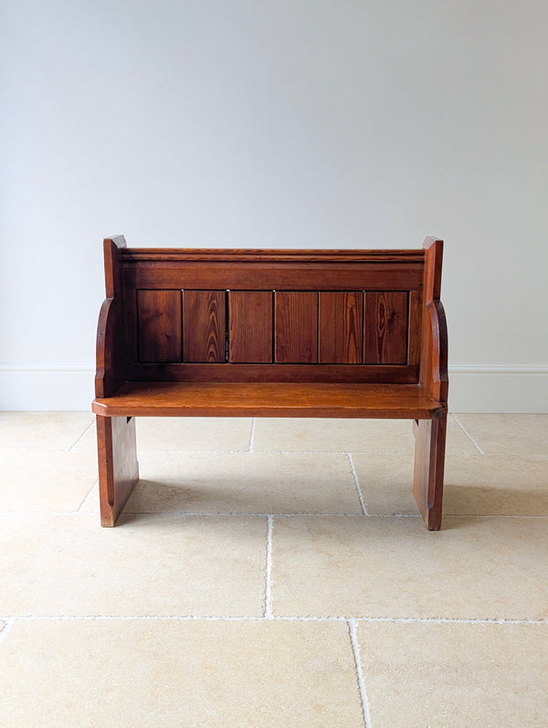 Antique Victorian Pitch Pine Pew c.1890