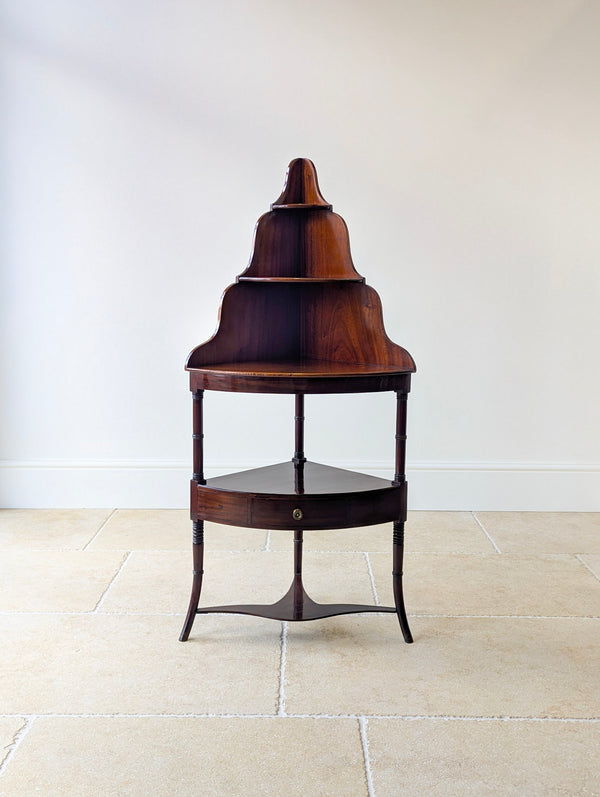 Antique Regency Mahogany Tiered Corner Stand c.1820