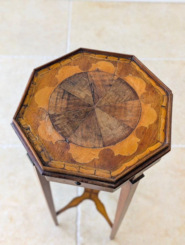 Antique Georgian Mahogany Octagonal Sheraton Urn Stand c.1780
