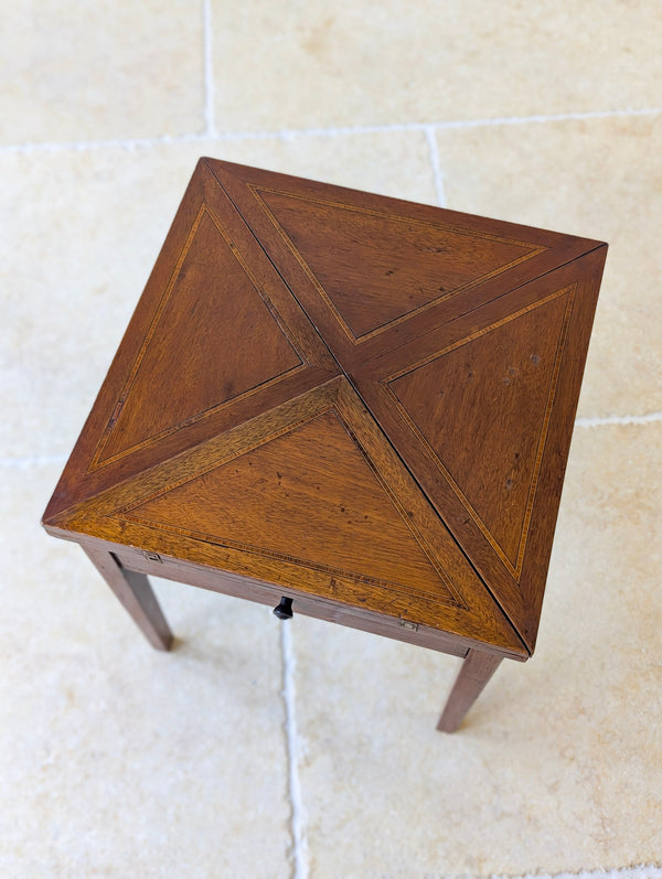 Antique Edwardian Mahogany Diminutive Envelope Card Table c.1910