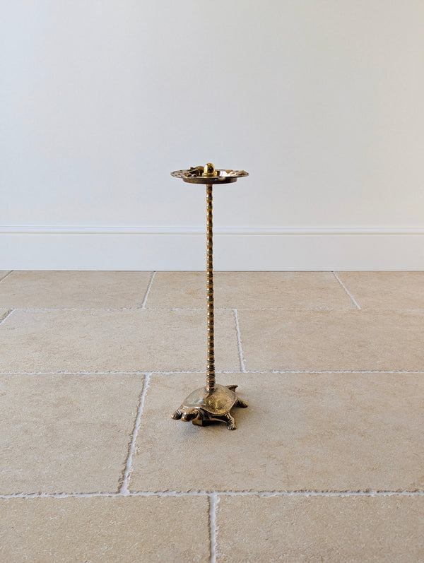 Antique Early 20th Century Brass Tortoise Floor-Standing Cigar Stand c.1920
