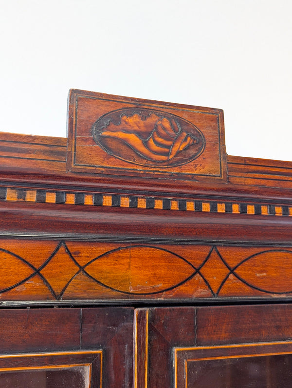 Antique Georgian Mahogany Bookcase Cabinet c.1800