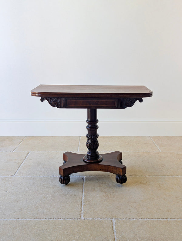 Antique William IV Mahogany Fold-Over Tea Table c.1830