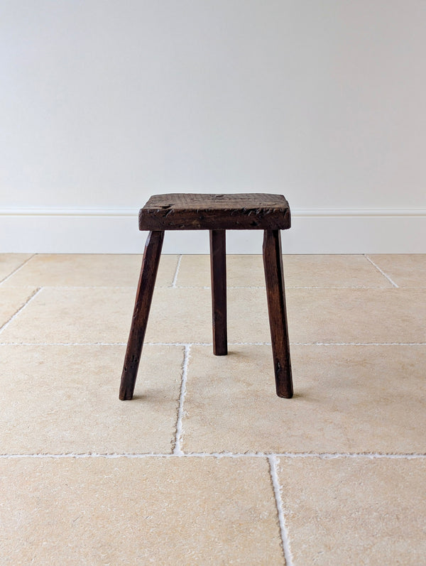 Antique Victorian Oak Birmingham Jeweller's Stool c.1860