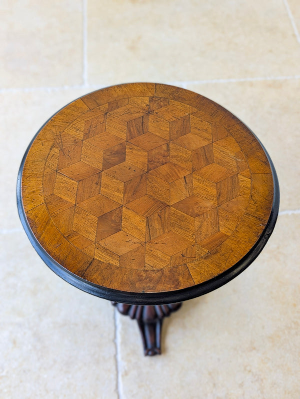 Antique William IV Walnut & Mahogany Wine Table c.1830