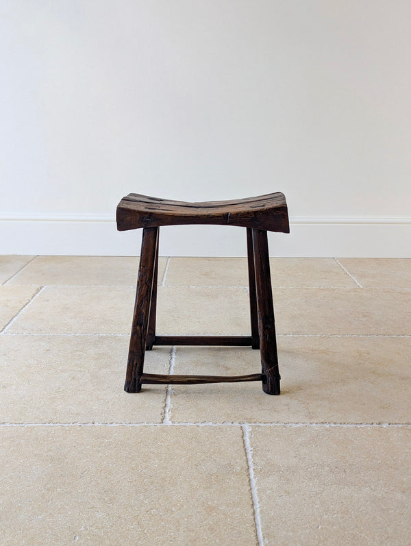 Antique Georgian Oak Vernacular Stool c.1750
