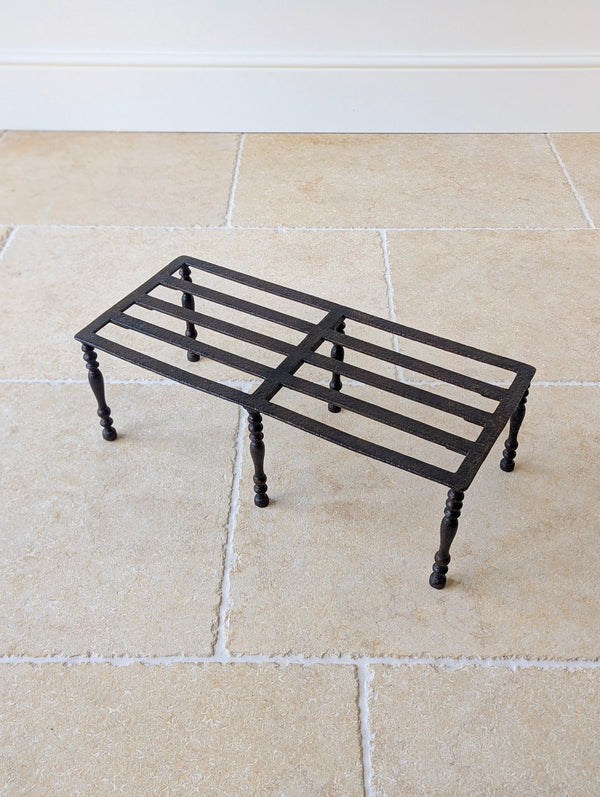 Antique Georgian Country-House Wrought Iron Hearth Footman c.1800
