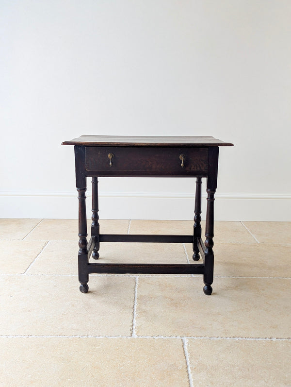 Antique William & Mary Oak Side Table c.1690