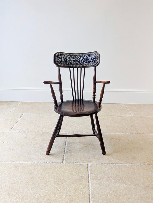 Antique Victorian Elm & Beech Arts & Crafts Windsor Chair c.1895