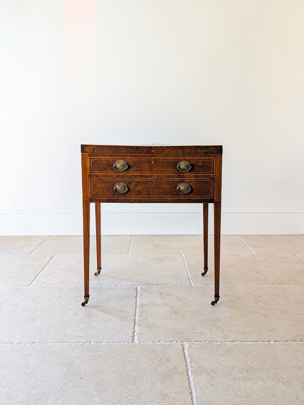 Antique Georgian Mahogany Folding Dressing Table c.1790