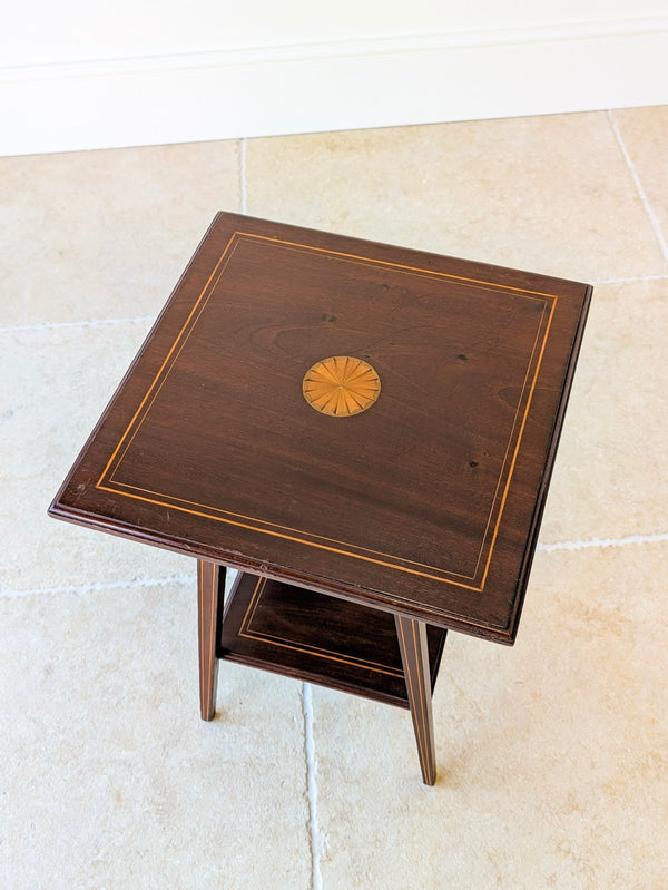 Antique Edwardian Inlaid Mahogany Occasional Table c.1905