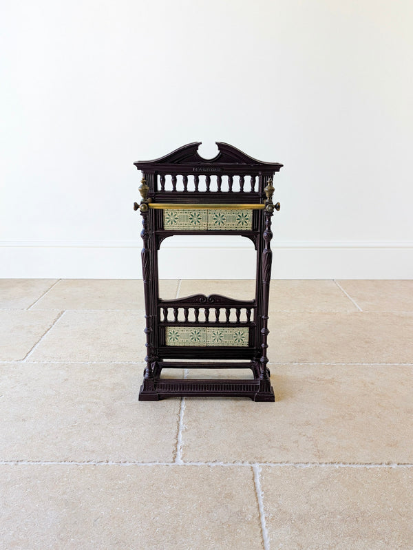 Antique Edwardian Aesthetic Movement Cast Iron Stick Stand by Coalbrookdale c.1905