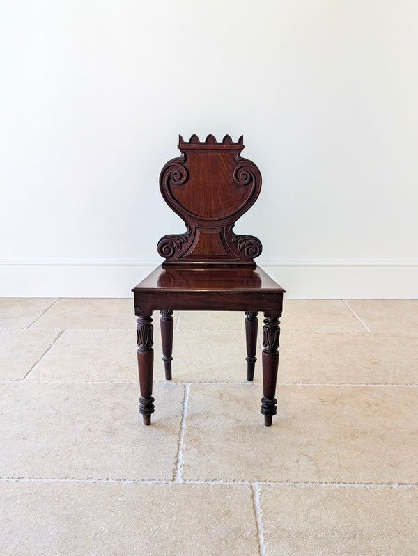 Antique William IV Mahogany Hall Chair c.1830