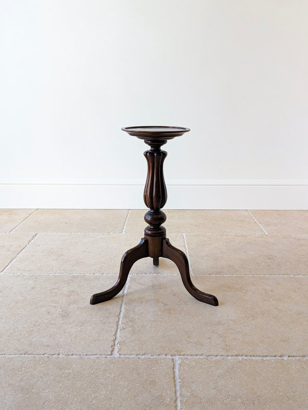 Antique Victorian Mahogany Tripod Candle Stand c.1890
