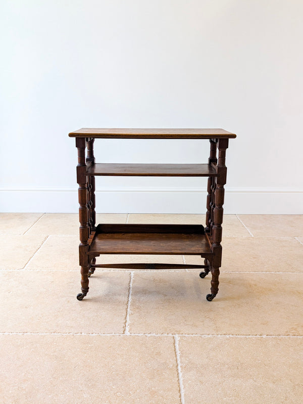 Antique Arts & Crafts Oak Liberty & Co. Reading Table Bookstand c.1900