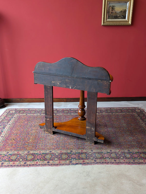 Antique Victorian Mahogany Demilune Console / Hall Table