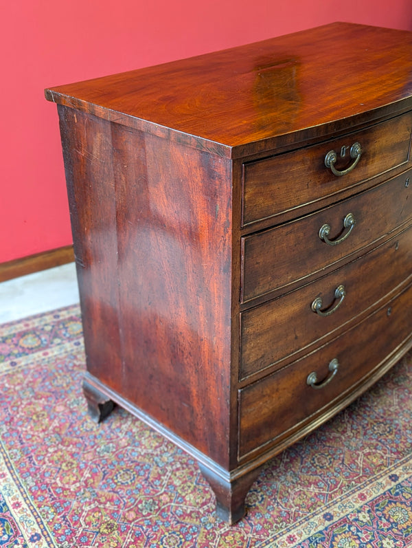 Antique Georgian Mahogany Bow Front Chest of Drawers