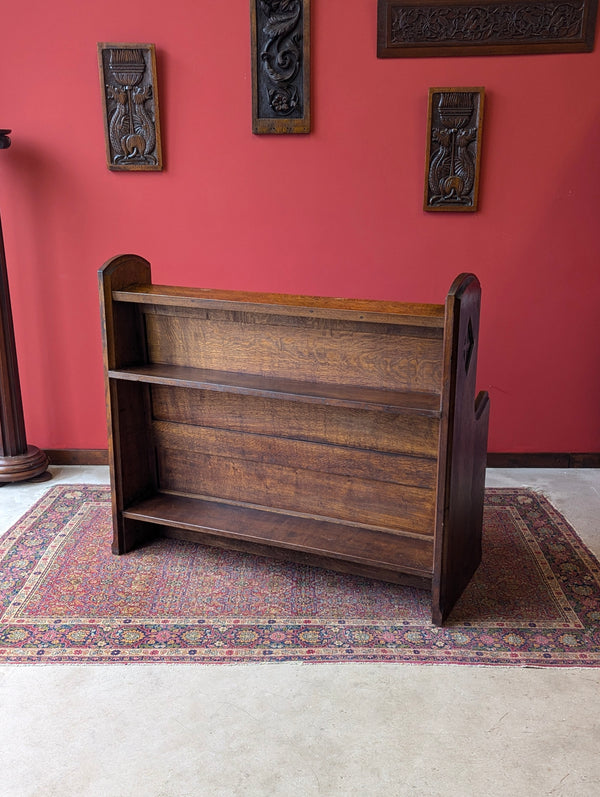 Antique Early 20th Century Oak Chapel Pew with Storage