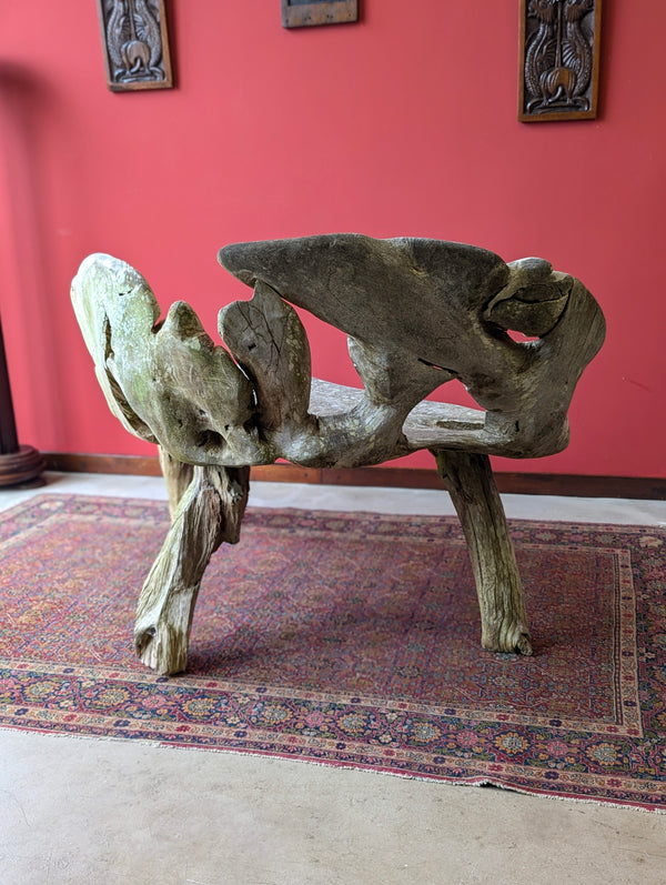 Vintage Ancient Teak Root Bench