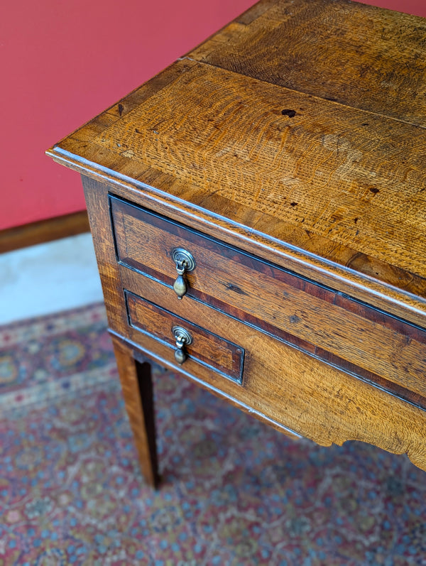 Antique 18th Century Georgian Welsh Oak Country-Made Lowboy Table