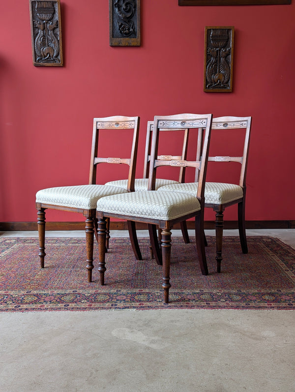 Set of 4 Antique Victorian Mahogany Dining Chairs