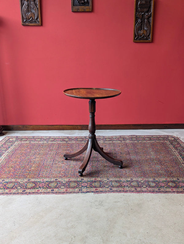 Antique Early Victorian Mahogany Circular Wine Table / Occasional Table