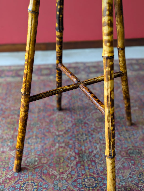 Antique Victorian Bamboo Occasional Table / Plant Stand