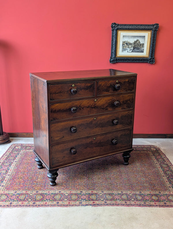 Antique Mid 19th Century Mahogany Chest of Drawers Circa 1850