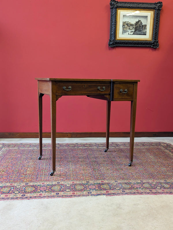 Antique Edwardian Mahogany Leather Topped Writing Desk