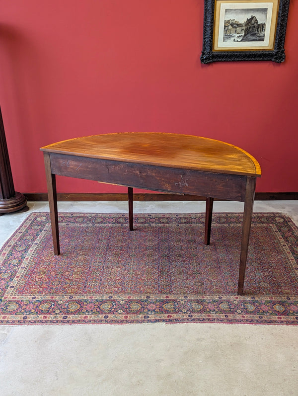 Antique Georgian Mahogany Demilune Console Table