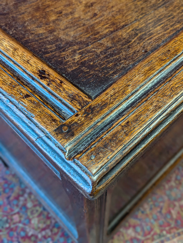 Antique 17th Century Panelled Oak Coffer