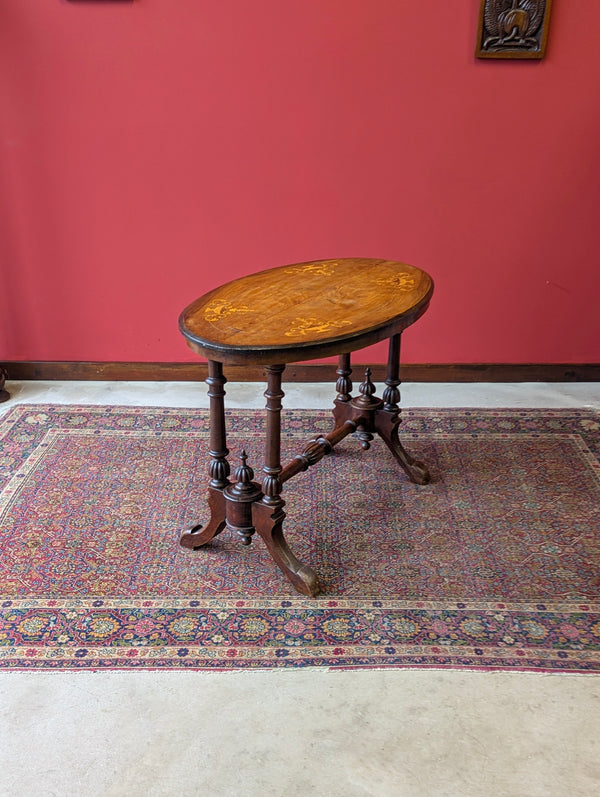 Antique 19th Century Oval Walnut Occasional Table / Coffee Table