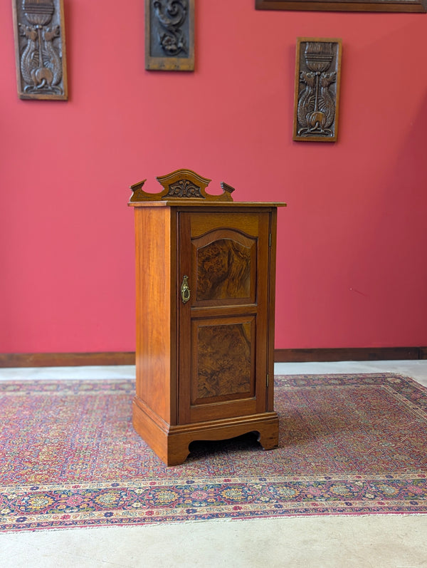 Antique Edwardian Walnut Pot Cupboard Bedside