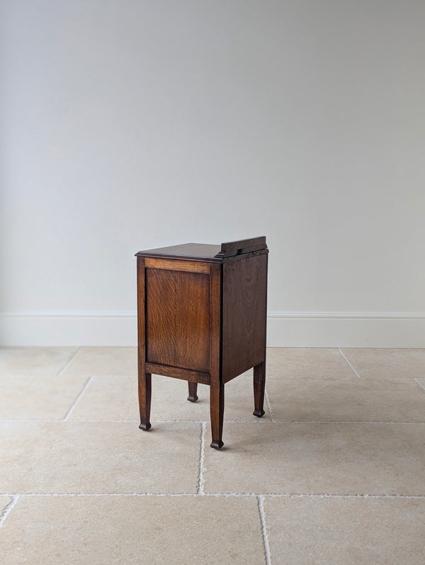 Antique Edwardian Arts & Crafts Oak Bedside Cabinet c.1910