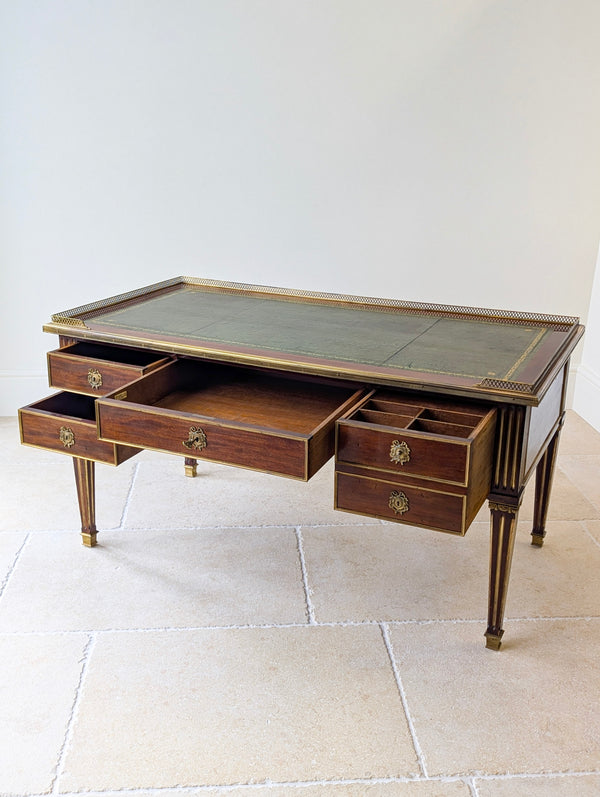 Antique Edwardian Louis XVI Style Mahogany Writing Desk by Spillman & Co. c.1910