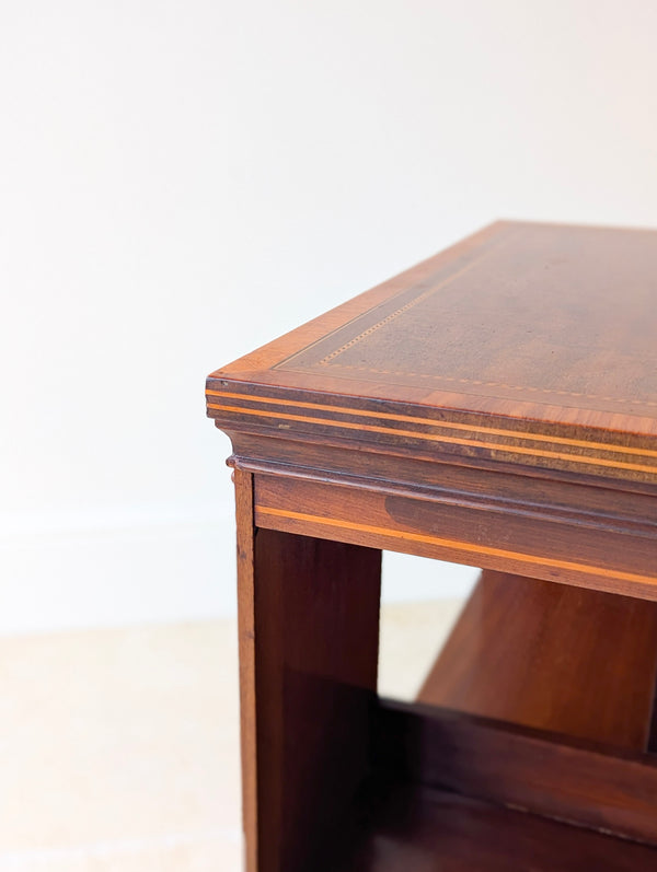 Antique Edwardian Inlaid Mahogany Revolving Bookcase c.1910