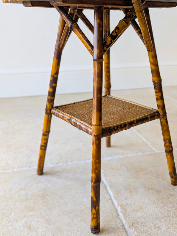 Antique Victorian Tiger Bamboo Occasional Table c.1890