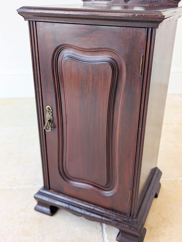 Antique Victorian Mahogany Bedside Cabinet c.1870