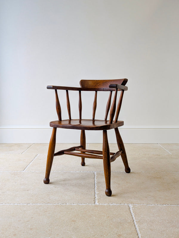 Arts & Crafts Style Utility CC41 Elm and Beech Desk Chair 1940’s