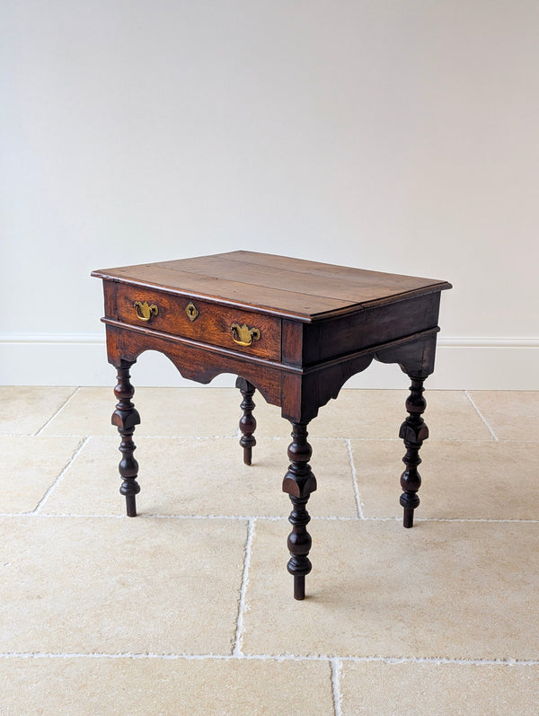 Antique Early 18th Century Oak Side Table c.1710