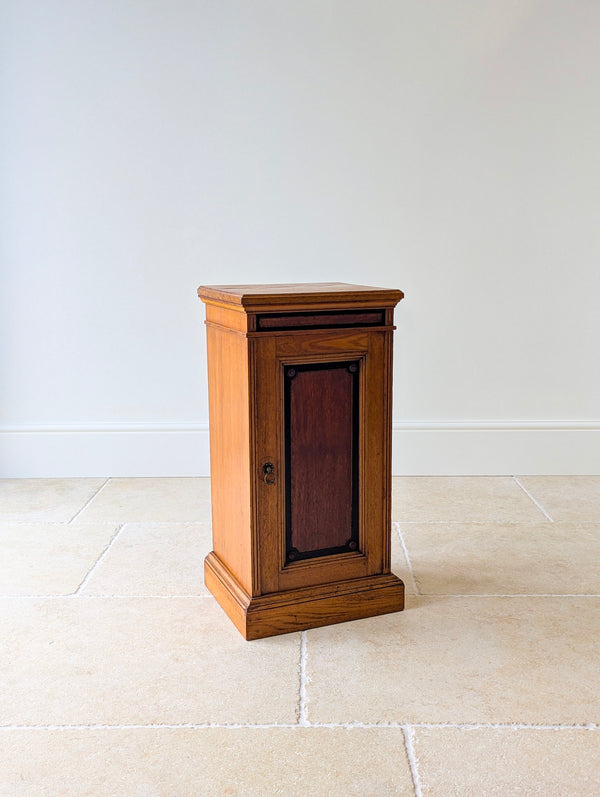 Antique Victorian Oak Bedside Cabinet c.1890