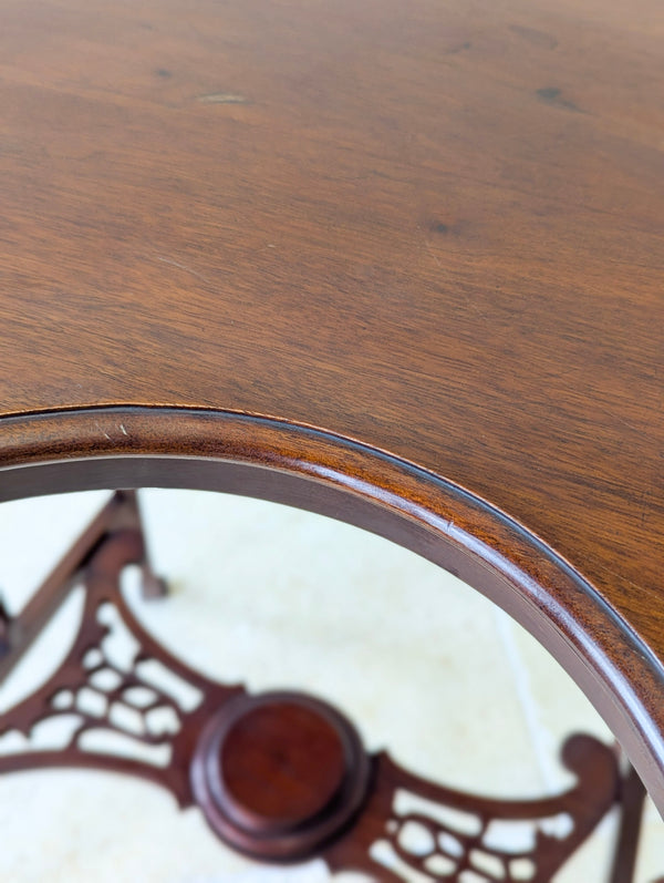 Antique Art Nouveau Mahogany Side Table with Shaped Top c.1900