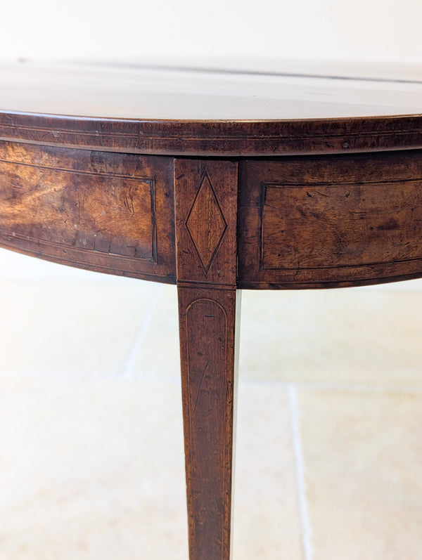 Antique Georgian Plum Pudding Mahogany Fold-Over Tea Table c.1790