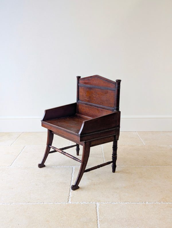 Antique Victorian Mahogany Hall Chair c.1890