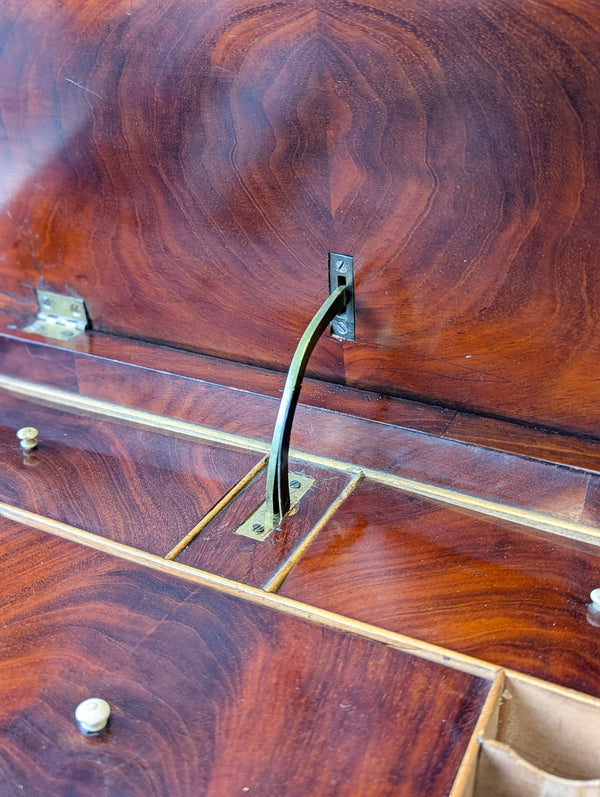 Antique Victorian Mahogany Work Box on Stand c.1880