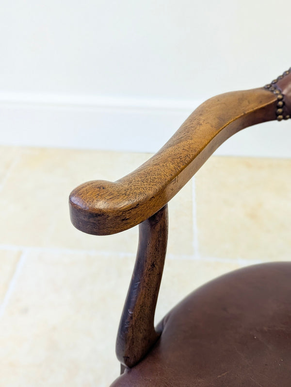 Antique Edwardian Mahogany Swivel Desk Chair c.1910